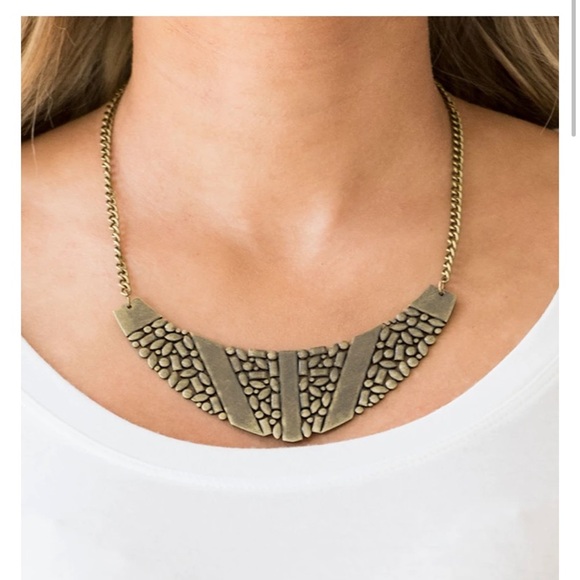 Terra Trailbreaker - Brass - Necklace & Earrings. New - Picture 2 of 4